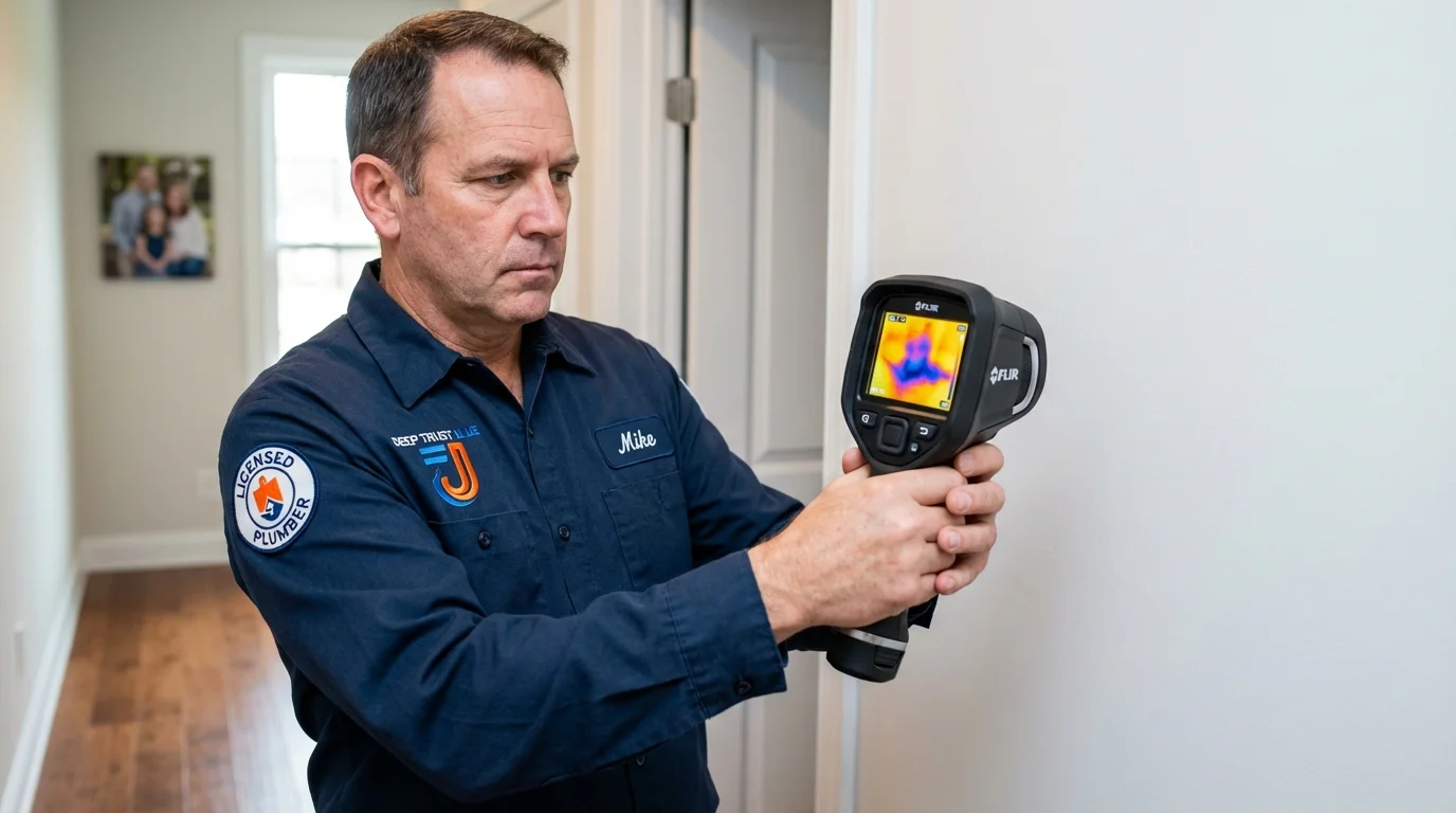 Thermal imaging leak detection by Johns Plumbing LLC in Freeland